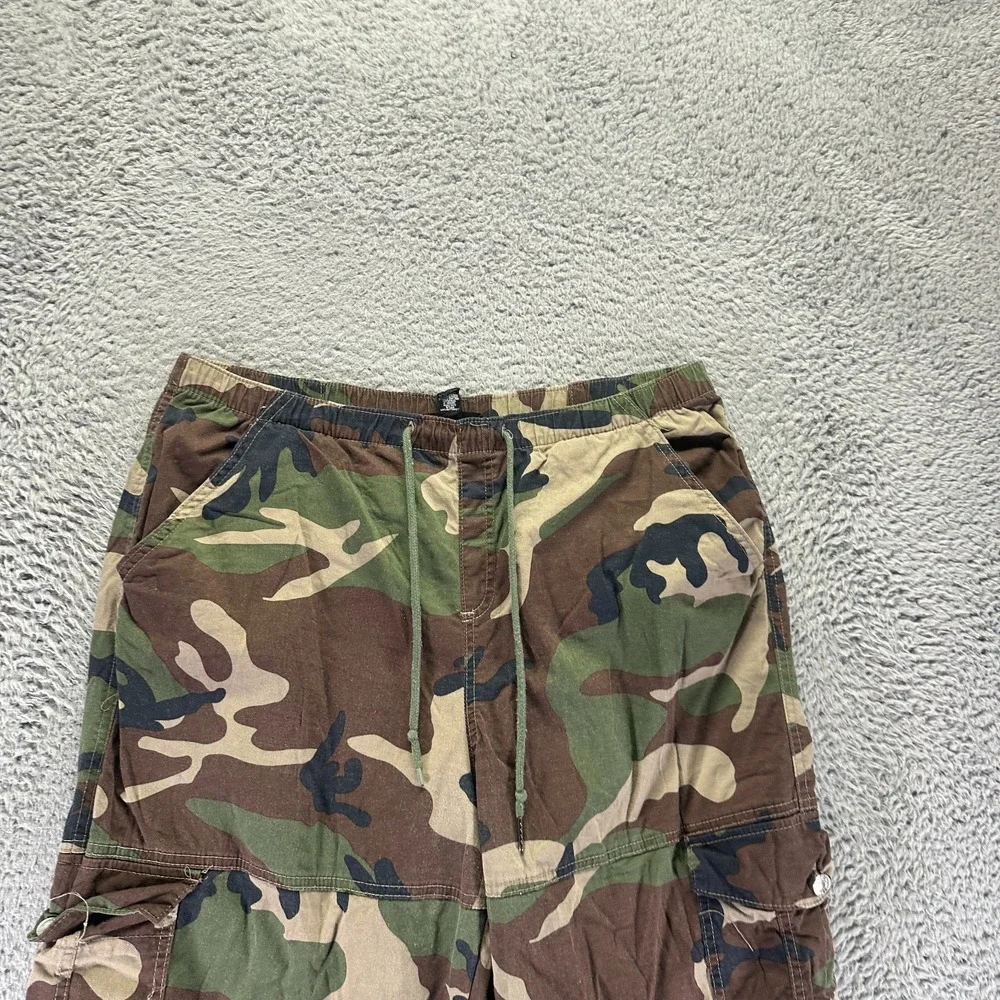 Almost Famous Pant Mens XL Brown Camouflage Cotton Cargo Straight Combat Stretch